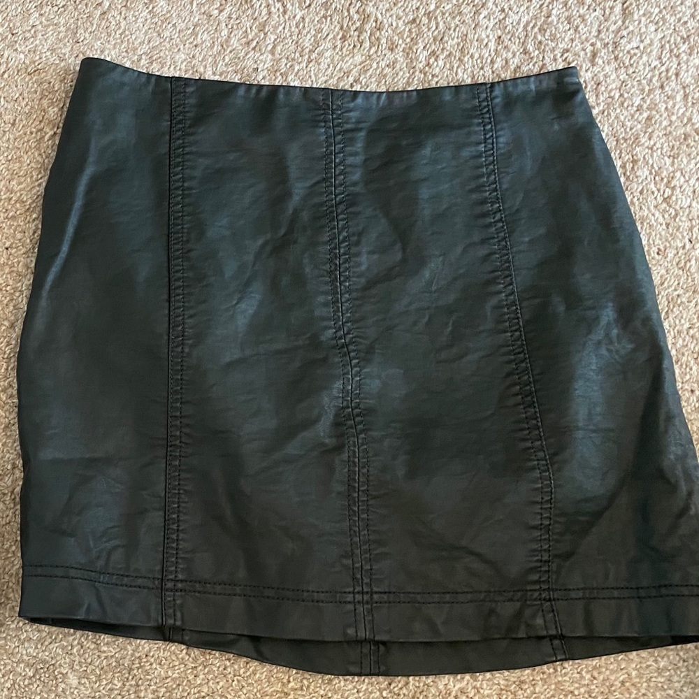 Free People Faux Leather Modern Femme mini skirt